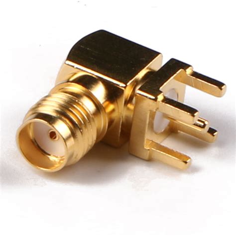 SMA Female RA Connector Solder Attachment For PCB SMA