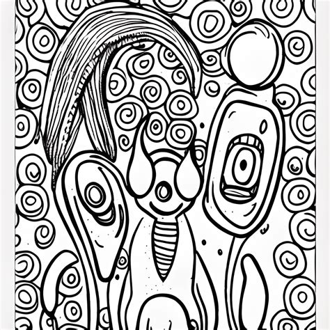 Dibujo Para Colorear Alienígenas En Blanco Y Negro · Creative Fabrica