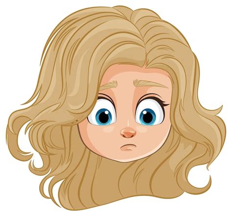 Premium Vector Worried Blonde Cartoon Character Illustration