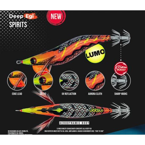 Artificiale Pesca Eging Jatsui Deep Egi Spirits Nuova Serie