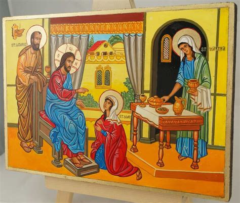 Mary, Martha and Lazarus of Bethany Orthodox Icon - BlessedMart