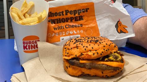 Burger Kings Ghost Pepper Whopper Review Is It Really Hot Spicy BK