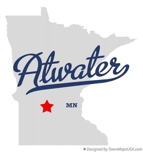 Map of Atwater, MN, Minnesota