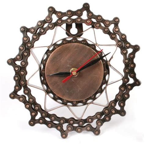 Clock 18cm Diam Recycled Bike Chain