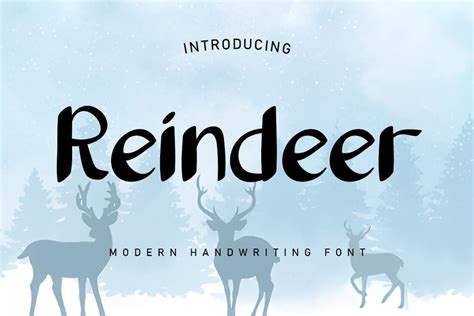 Reindeer Font By Snowman Studio · Creative Fabrica