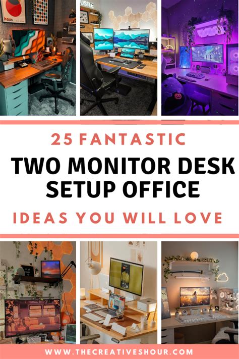 25 Beautiful Two-Monitor Desk Setup Office Ideas