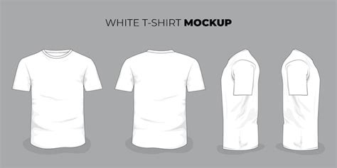 White T Shirt Template Side