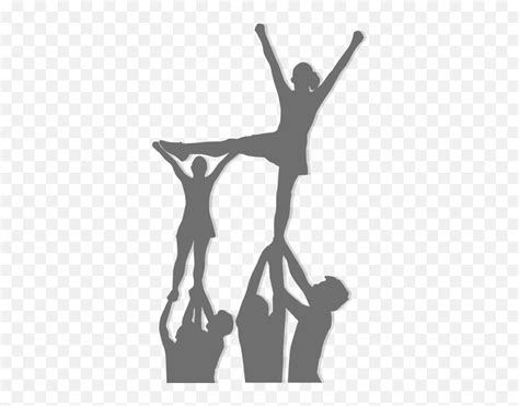 Cheer Dance Transparent Cheer Stunt Png Cheerleader Silhouette Png