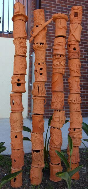 Tssyr Art Totem Poles Ceramic Creations Garden Totems Totem Pole