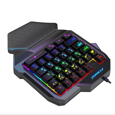 Buy FOREV FV-F6 Wired Gaming Illuminated Keyboard One Handed Gaming Gamepad Keyboard at Best ...