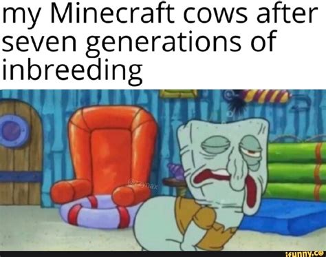 My Minecraft Cows After Seven Generations Of Inbreeding Ifunny