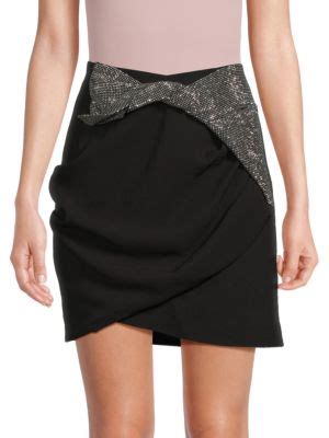 IRO Talyan Embellished Mini Wrap Skirt On SALE Saks OFF 5TH