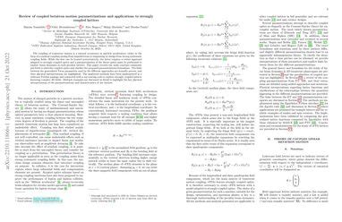 Review of coupled betatron motion parametrizations and applications to strongly coupled lattices ...