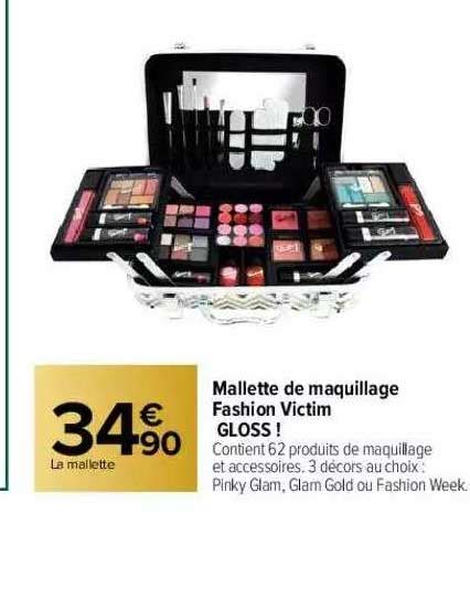 Promo Mallette De Maquillage Fashion Victim Gloss Chez Carrefour