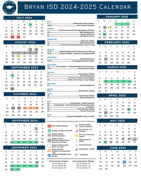 Bryan ISD School Board Adopts Calendar for 2024-2025 School Year | SFA ...