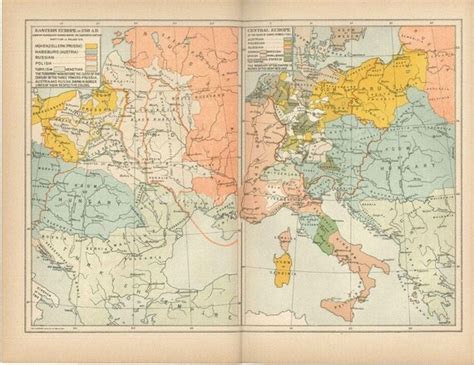 Antique Map Eastern And Central Europe 1768 1797ad From 1901 Etsy