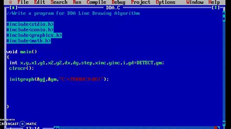 C Program On Dda Line Drawing Algorithm Computer Graphics Youtube