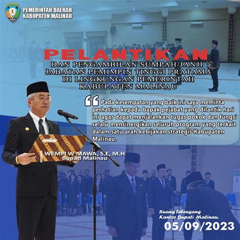 Pelantikan Dan Pengambilan Sumpah Jabatan Pimpinan Tinggi