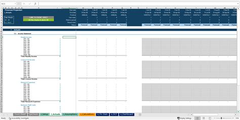 Excel Template Biopharma Business Financial Projection Statement