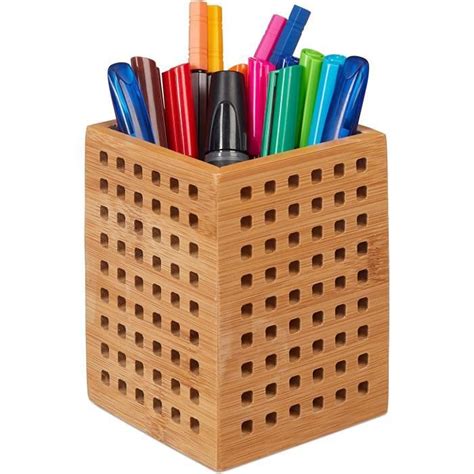 Pot Crayons E Ois De Bambou Pour Crayons C Aux Porte Stylos Style