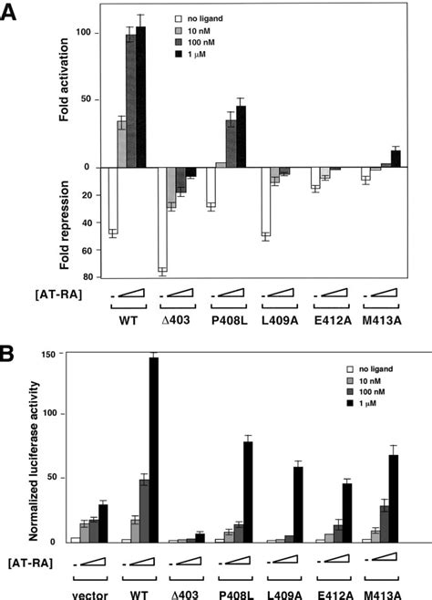 Transcription Activity Of Rar Mutants Transient Transfection Assays