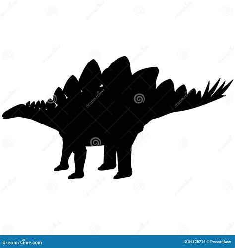 Stegosaurus Silhouette Stock Vector Illustration Of Dino 86125714