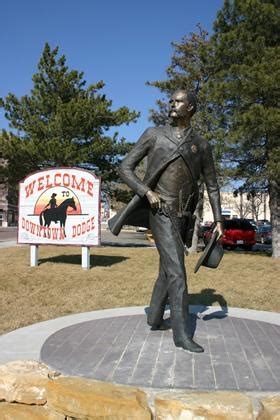 Eight Foot Bronze Wyatt Earp Statue In Dodge City KS Dodge City