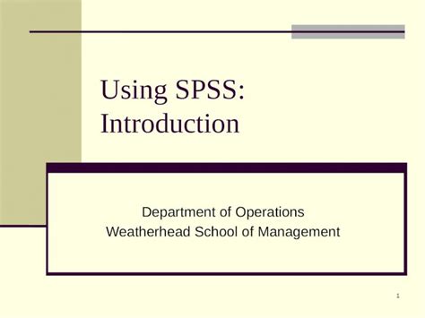 PPTX Using SPSS Introduction DOKUMEN TIPS