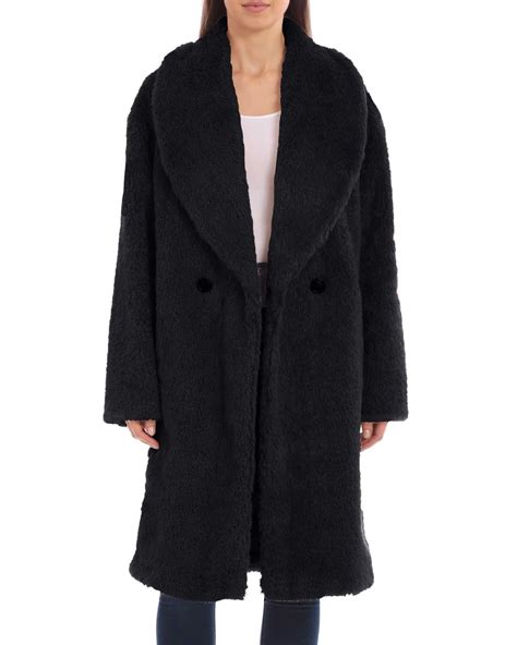 Avec Les Filles Shawl Collar Faux Fur Coat In Black At Nordstrom Rack