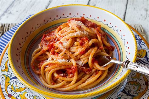 Traditional Bucatini AllAmatriciana Earthquake Relief Italian Food