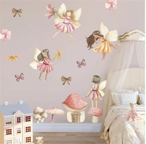 Watercolour Fairy Garden Wall Stickers