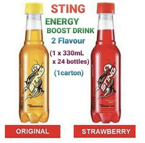 Sting Strawberry Energy Drink 1 bottle 330ml Nước Tăng Lực Sting