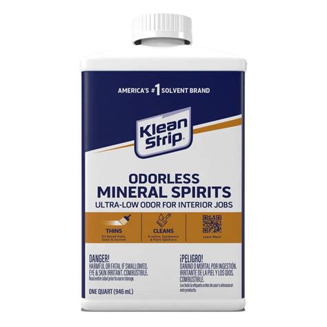 Klean Strip 32 Oz Mineral Spirits Combustible Paint Solvent QKSP945