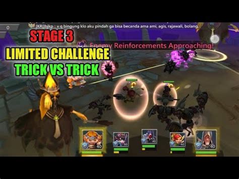 Lords Mobile Limited Challenge Trick Vs Trick Stage Youtube