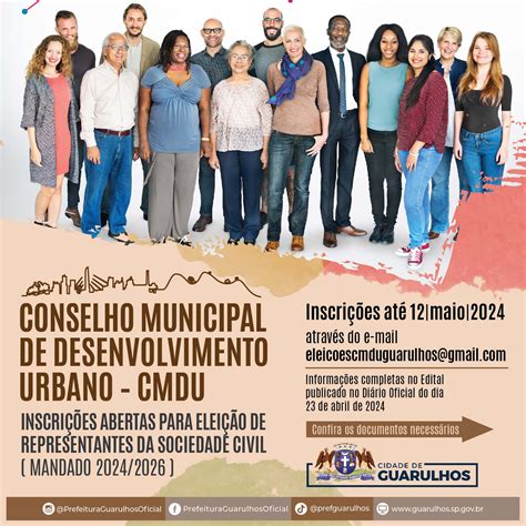 Inscri Es Para O Conselho Municipal De Desenvolvimento Urbano De