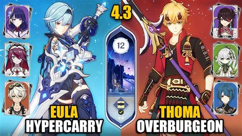 F2P C0 Eula Hypercarry Thoma OverBurgeon Team Spiral Abyss 4 3