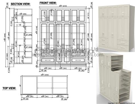 detailed millwork shop drawings