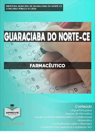 Apostila Guaraciaba Do Norte Farmac Utico Aprove Apostilas