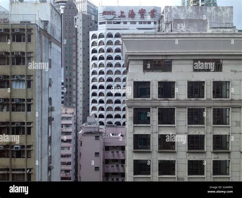 Grey Buildings And Skyscrapers In Hong Kong Stock Photo Alamy