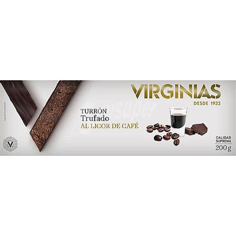 Virginias Turrones Y Chocolates Turron Chocolate Licor De Cafe Estuche 200g