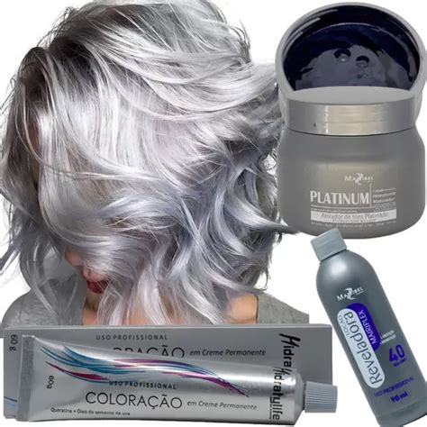 Tinta Platinada - Kit Tinta Platinum Acinzentado 12.16 Cabelo Loiro Platinado Tom 12.16 ...