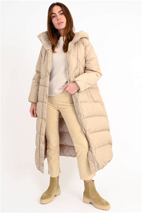 Max Mara Weekend Daunenstepp Mantel Zebio In Beige Gruener At