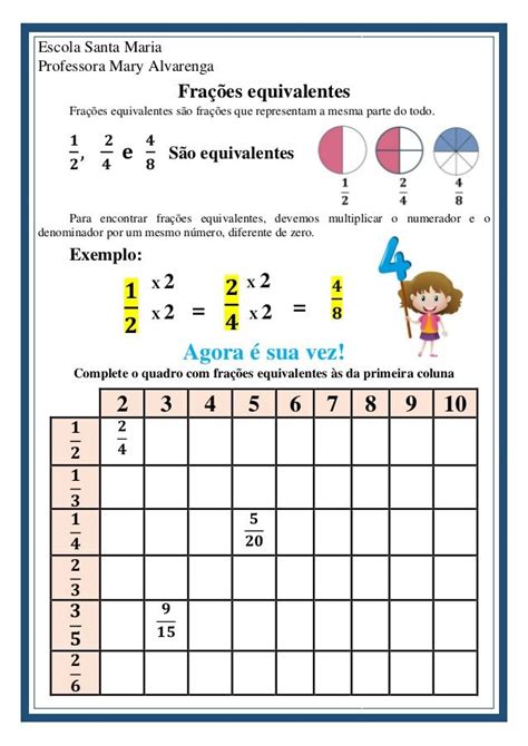 Fracoes Equivalentes Exercicios