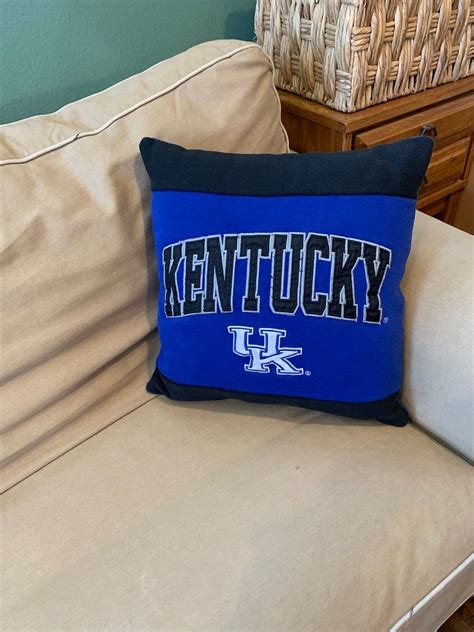 University Of Kentucky Recycled Sweatshirt Pillow Kentucky Etsy In