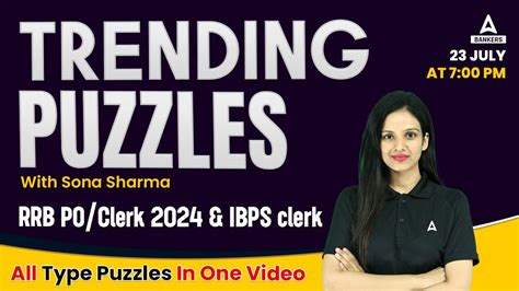 Trending Puzzles Puzzles In One Video For RRB PO Clerk IBPS Clerk