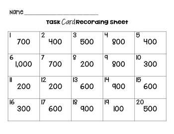 Rounding To The Nearest Tens And Hundreds Task Cards With Qr Code