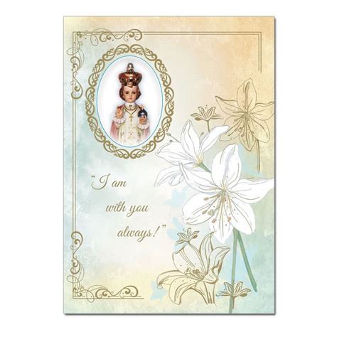 Blank Infant Of Prague Memorial Mass Card The League Of The