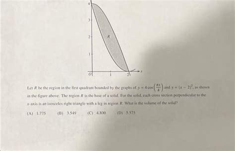 Solved Let R Be The Region In The First Quadrant Bounded