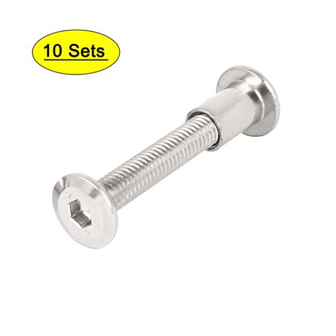 Uxcell M6 X 40mm Hex Socket Head Nut Countersunk Screw Bolt Fasteners