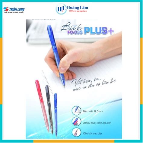 Bút Bi Flexoffice FO 039 Plus mực xanh đen đỏ nét 0 5mm Shopee Việt Nam